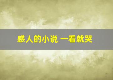 感人的小说 一看就哭